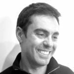 Retrat en blanc i negre d'Alejandro Franco, responsable d'instal·lacions i reformes