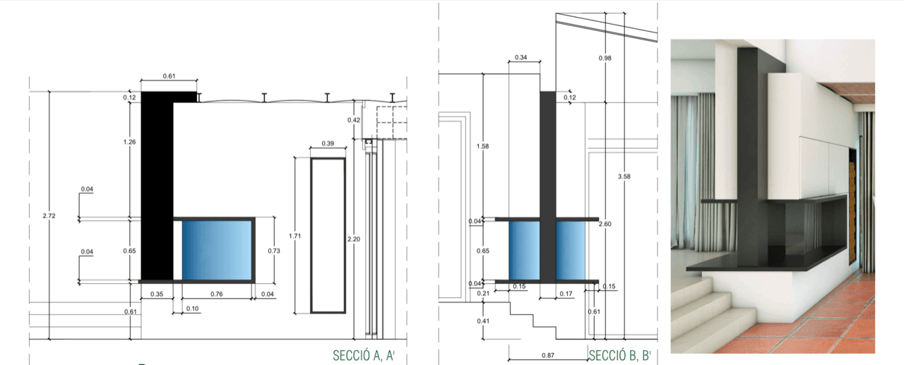Wood-burning project: wood-burning fireplace with side and rear doors · photo 3/3